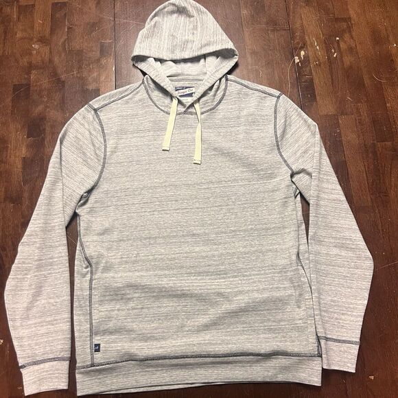 Johnnie O Peppers Light Gray heather Men's Hanging Out hoodie pullover shirt - Picture 3 of 9